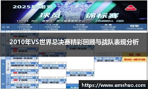 2010年VS世界总决赛精彩回顾与战队表现分析